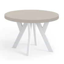 OUTLET PERO 90/140 Tisch, Kaschmirplatte, weiße Beine