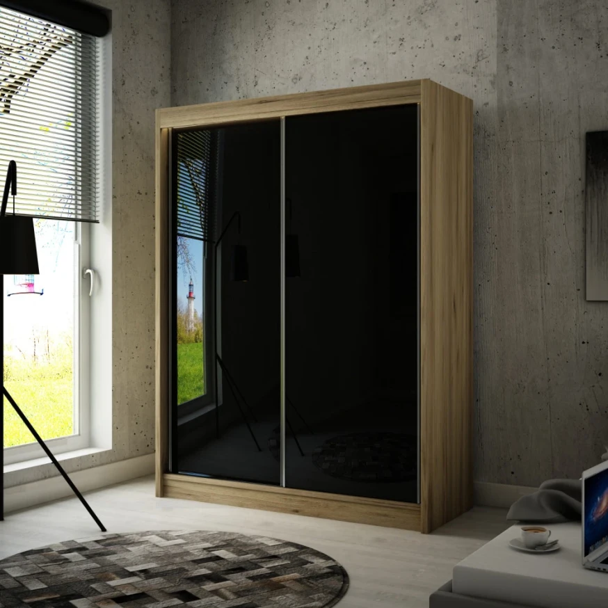 Schwebetürenschrank PIK 200 cm lacobel