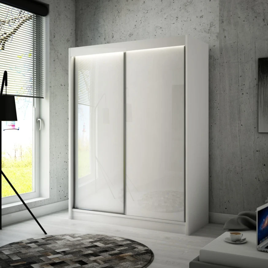 Schwebetürenschrank PIK 200 cm lacobel