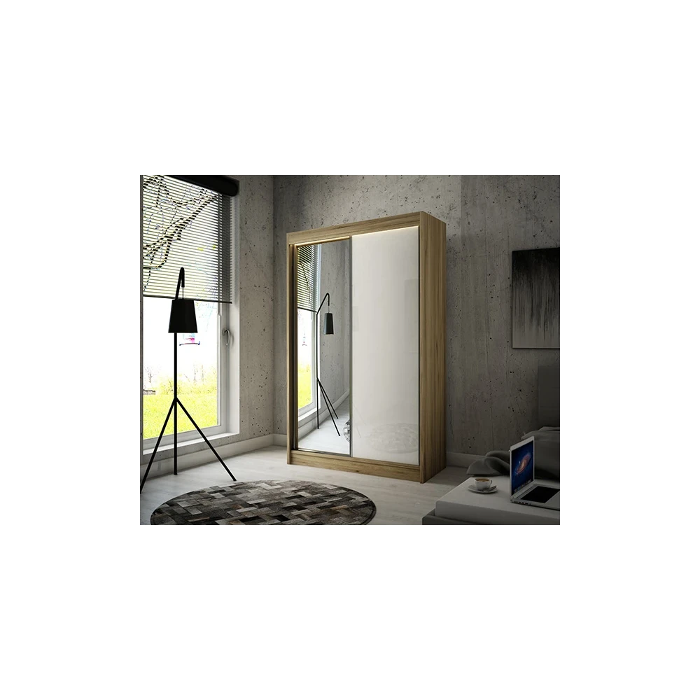 Schwebetürenschrank VELA 120 Spiegel + Lacobel