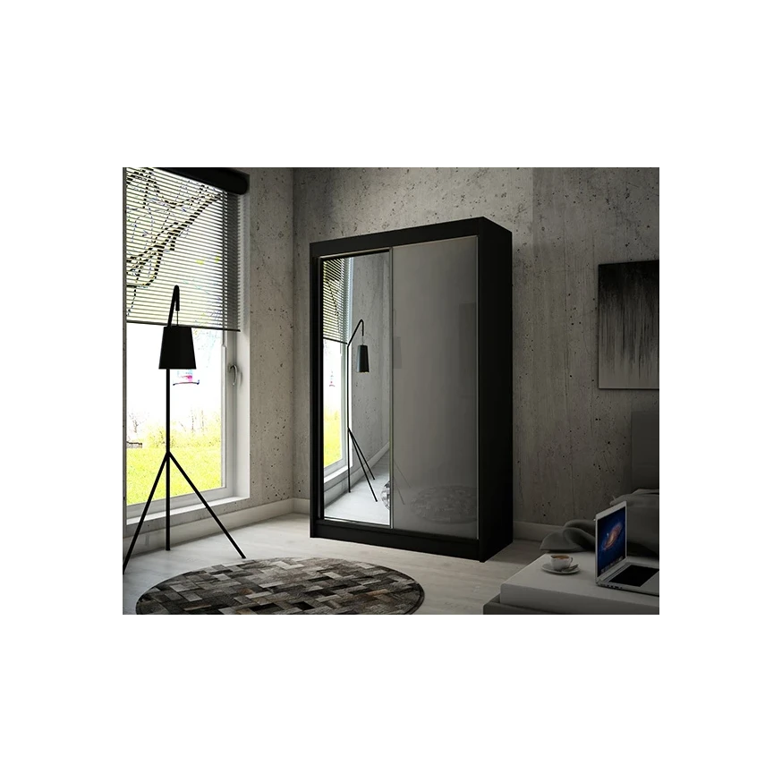 Schwebetürenschrank VELA 120 Spiegel + Lacobel