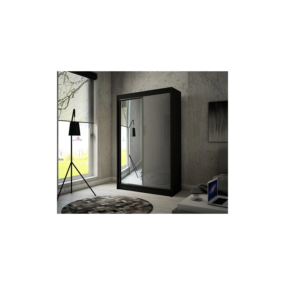 Schwebetürenschrank VELA 120 Spiegel + Lacobel