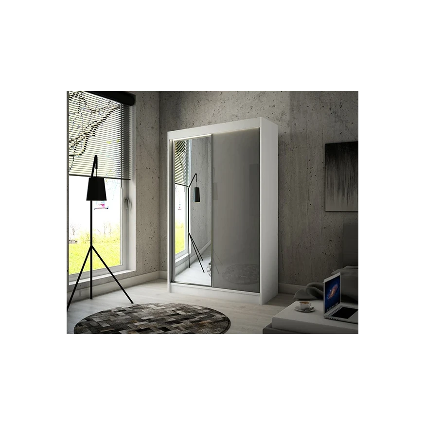 Schwebetürenschrank VELA 120 Spiegel + Lacobel