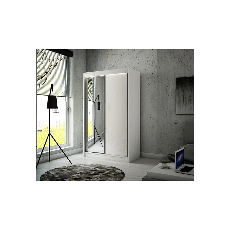 Schwebetürenschrank VELA 120 Spiegel + Lacobel