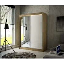 Schwebetürenschrank VELA 150 Spiegel + Lacobel