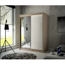 Schwebetürenschrank VELA 150 Spiegel + Lacobel