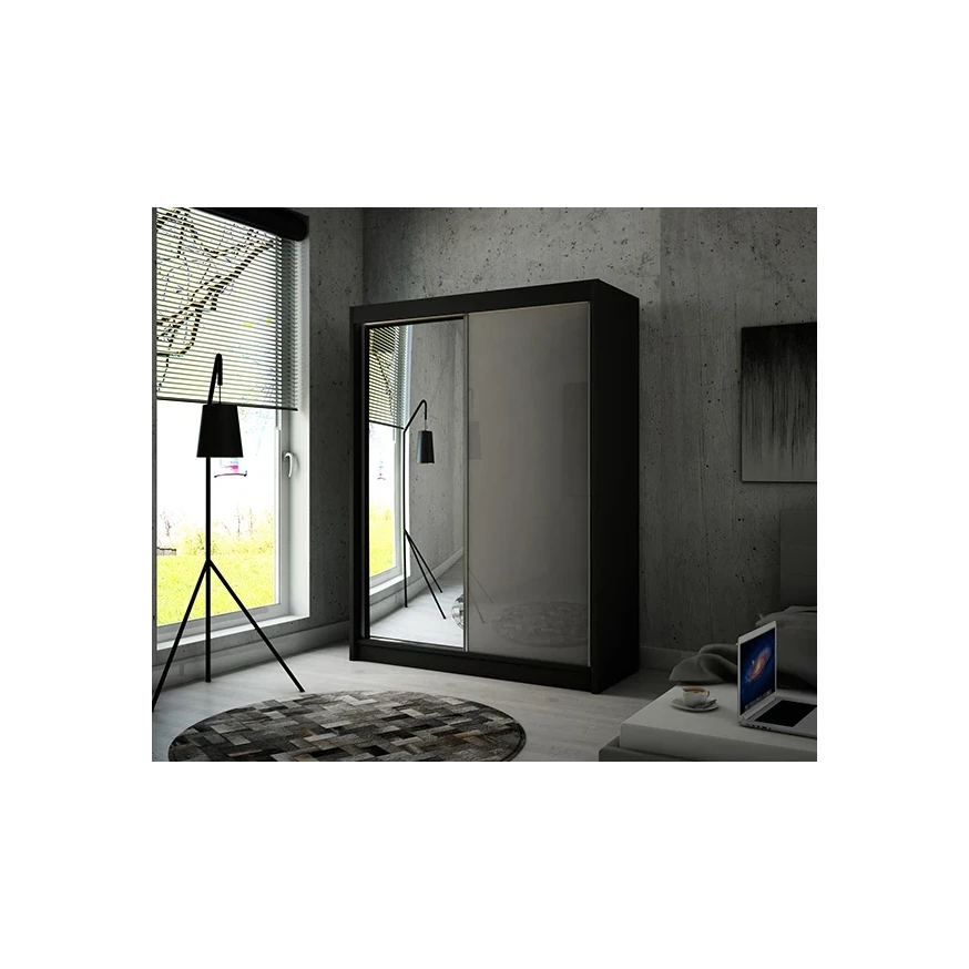 Schwebetürenschrank VELA 150 Spiegel + Lacobel