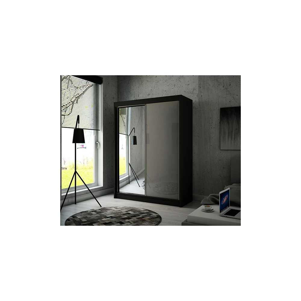 Schwebetürenschrank VELA 150 Spiegel + Lacobel