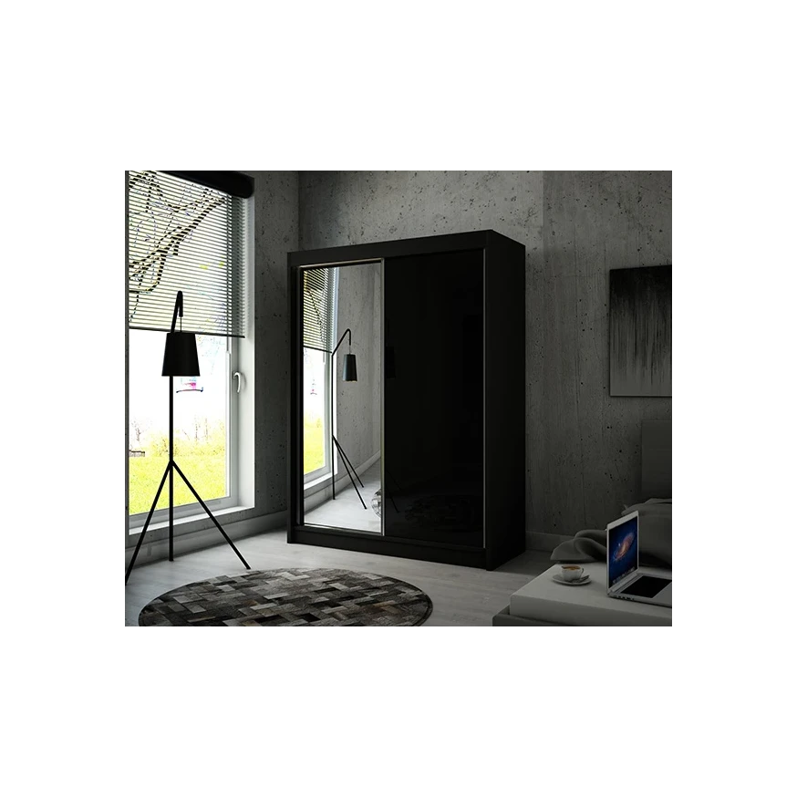 Schwebetürenschrank VELA 150 Spiegel + Lacobel