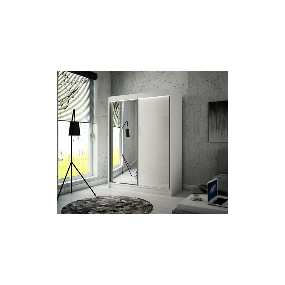 Schwebetürenschrank VELA 150 Spiegel + Lacobel