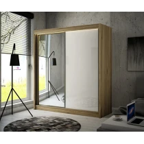 Schwebetürenschrank VELA 200 Spiegel + Lacobel