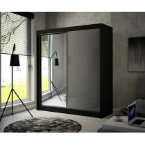 Schwebetürenschrank VELA 200 Spiegel + Lacobel