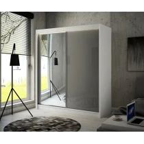 Schwebetürenschrank VELA 200 Spiegel + Lacobel