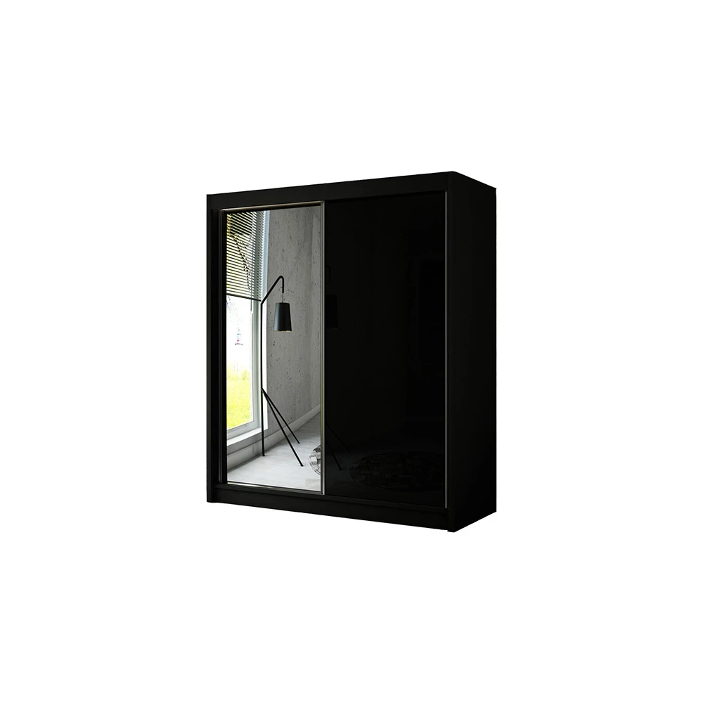 Schwebetürenschrank VELA 200 Spiegel + Lacobel