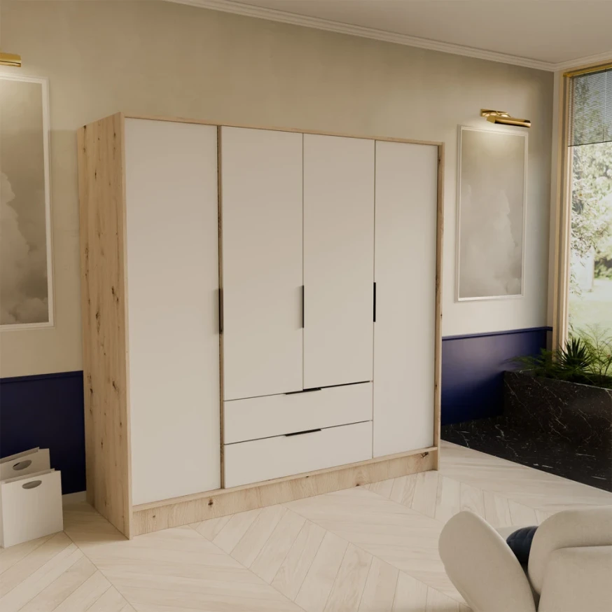 Kleiderschrank mit Türen und Schubladen NEVO 200