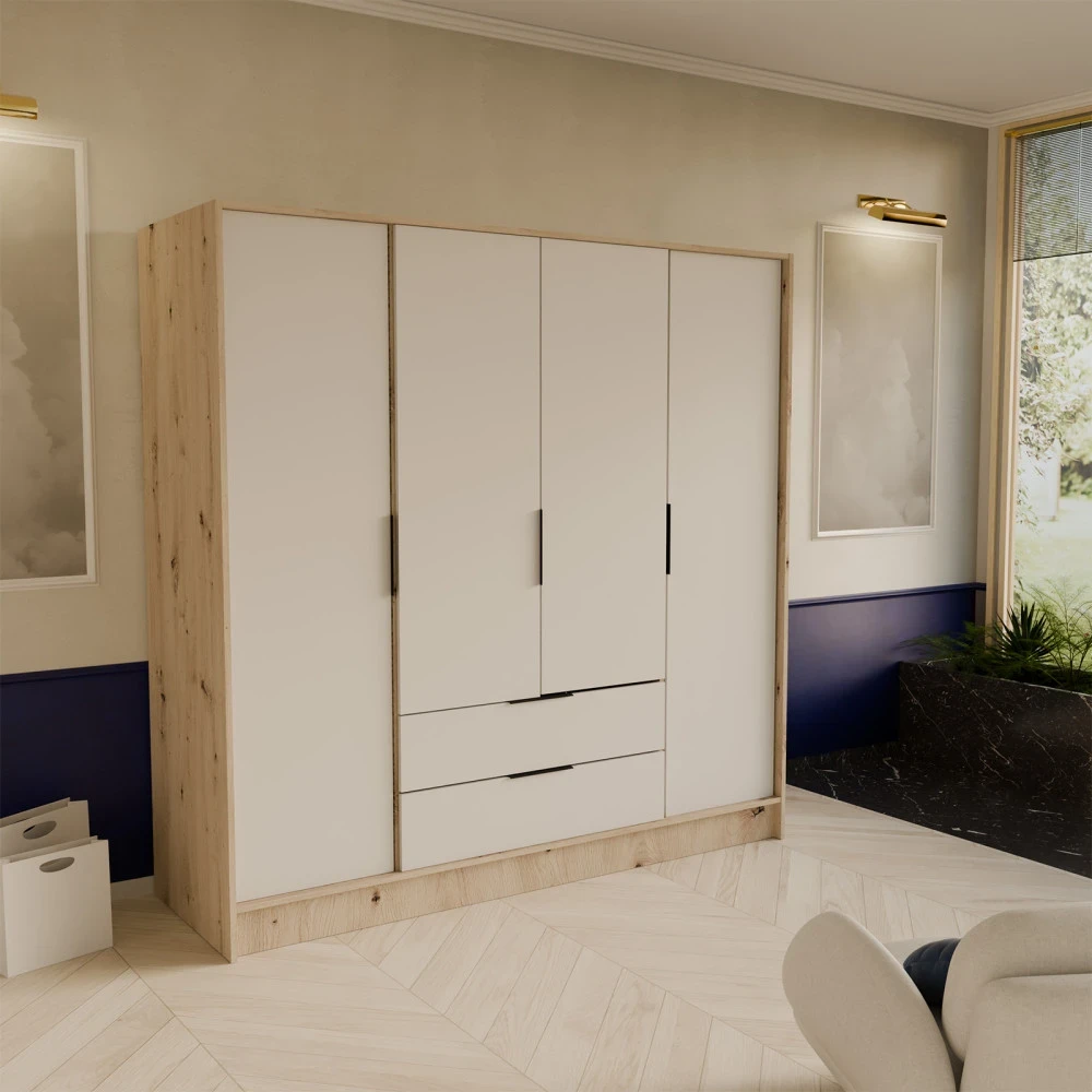 Kleiderschrank mit Türen und Schubladen NEVO 200