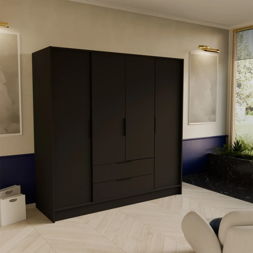 Kleiderschrank mit Türen und Schubladen NEVO 200