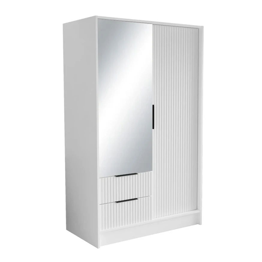 Schrank mit Spiegel und geriffelter Front – NELI 102