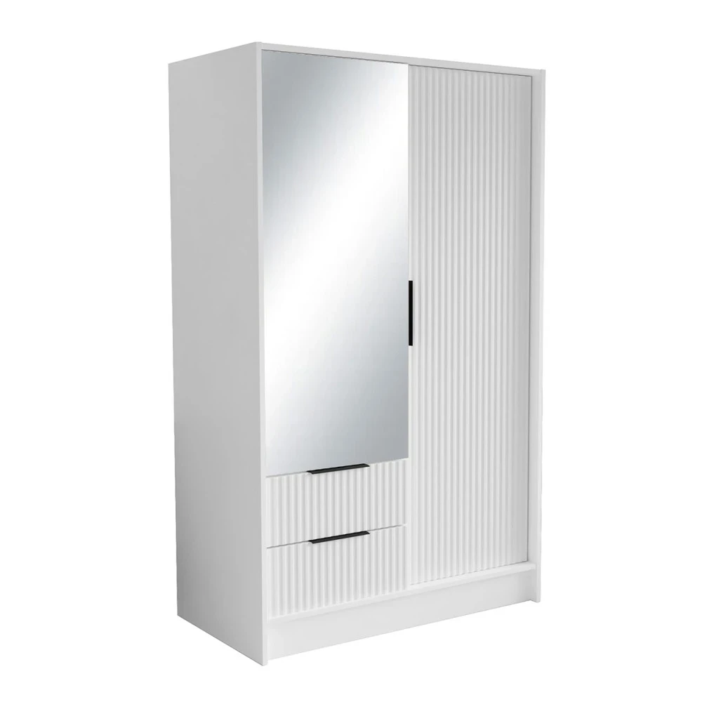 Schrank mit Spiegel und geriffelter Front – NELI 102