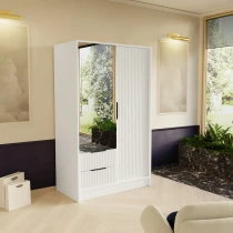 Schrank mit Spiegel und geriffelter Front – NELI 102