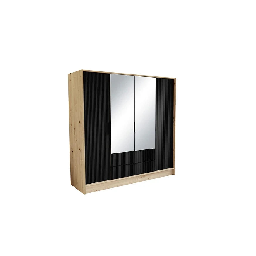 Schrank mit Spiegel und geriffelter Front – NELI 200