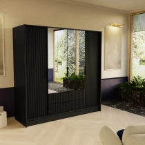 Schrank mit Spiegel und geriffelter Front – NELI 200