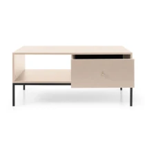 Couchtisch MADLA ML104 – Sandbeige mit goldenen Griffen