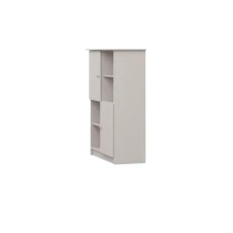 Regal Lila - two-door unit with shelves and metal handles