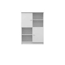 Regal Lila - two-door unit with shelves and metal handles