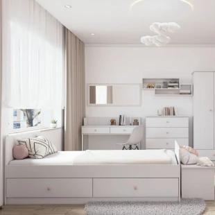 Kinderbett Lila 90×200