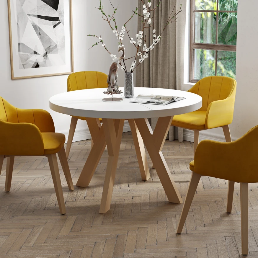 Polsterstuhl LS105 Loft Knöpfe gesteppt moderner Schalensessel