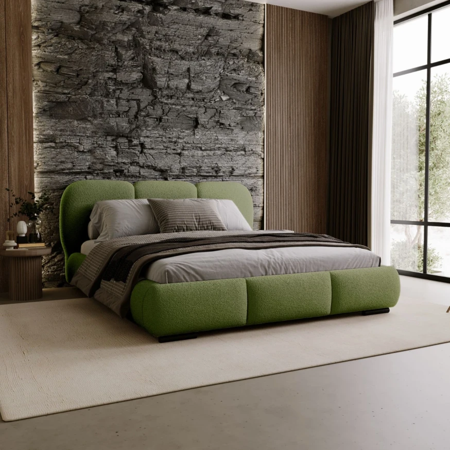 Polsterbett WERA 200×200 mit Bettkasten