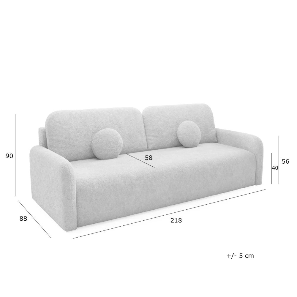 POZE Sofa mit Bettkasten und Schlaffunktion