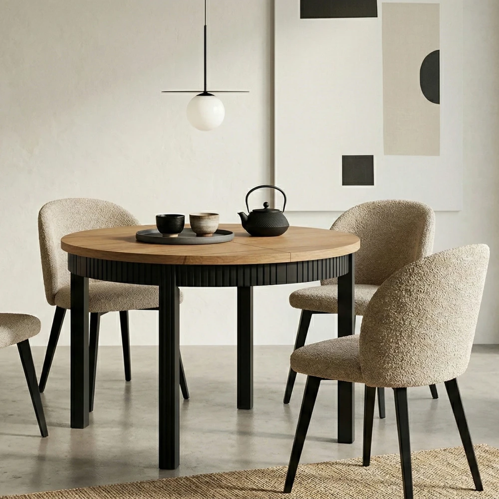 Tisch RAVO mit Kasten, geriffelt