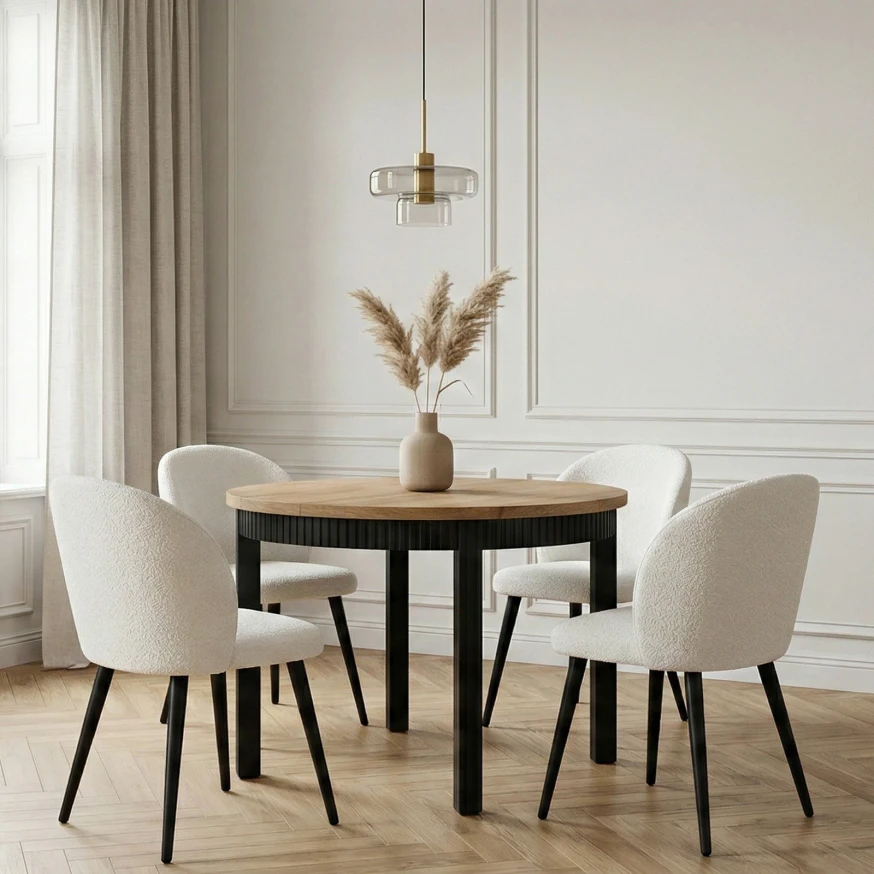 Tisch RAVO mit Kasten, geriffelt