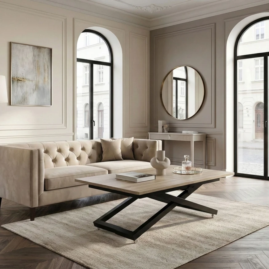 Couchtisch ARIAA, höhenverstellbar, ausziehbar