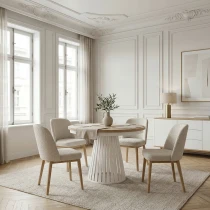 Esstisch rund Säulenfuß ausziehbar günstig kaufen - Dekori Möbel