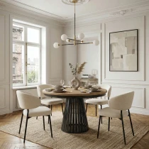 Esstisch rund Säulenfuß ausziehbar günstig kaufen - Dekori Möbel