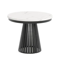 Esstisch rund Säulenfuß ausziehbar günstig kaufen - Dekori Möbel