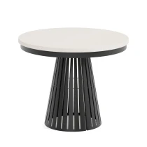 Esstisch rund Säulenfuß ausziehbar günstig kaufen - Dekori Möbel