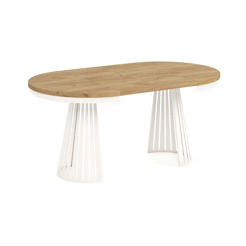 Esstisch rund Säulenfuß ausziehbar günstig kaufen - Dekori Möbel