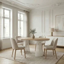 Esstisch rund Säulenfuß ausziehbar günstig kaufen - Dekori Möbel