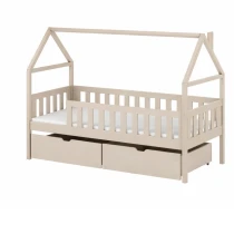 Kinderbett Hausbett HOMI mit Schubladen 80x160 cm