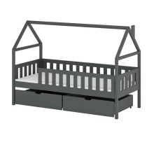 Kinderbett Hausbett HOMI mit Schubladen 80x200 cm
