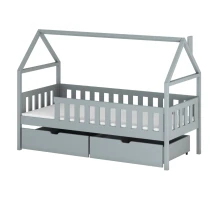 Kinderbett Hausbett HOMI mit Schubladen 80x200 cm