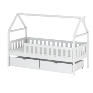 Kinderbett Hausbett HOMI mit Schubladen 80x200 cm