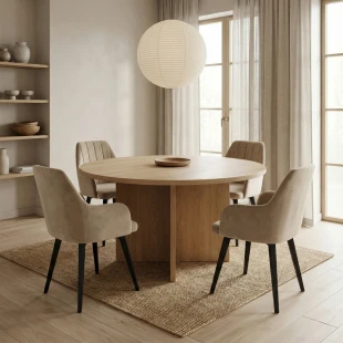 Polsterstuhl LS109 Loft Knöpfe gesteppt moderner Schalensessel Marineblau