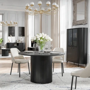 Runder Tisch ZOEVA ZA8 mit Rillen