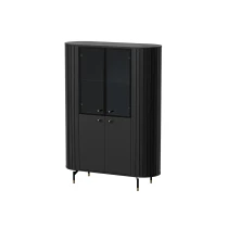 Vitrine ZOEVA ZA1 mit Rillen und Glasfront