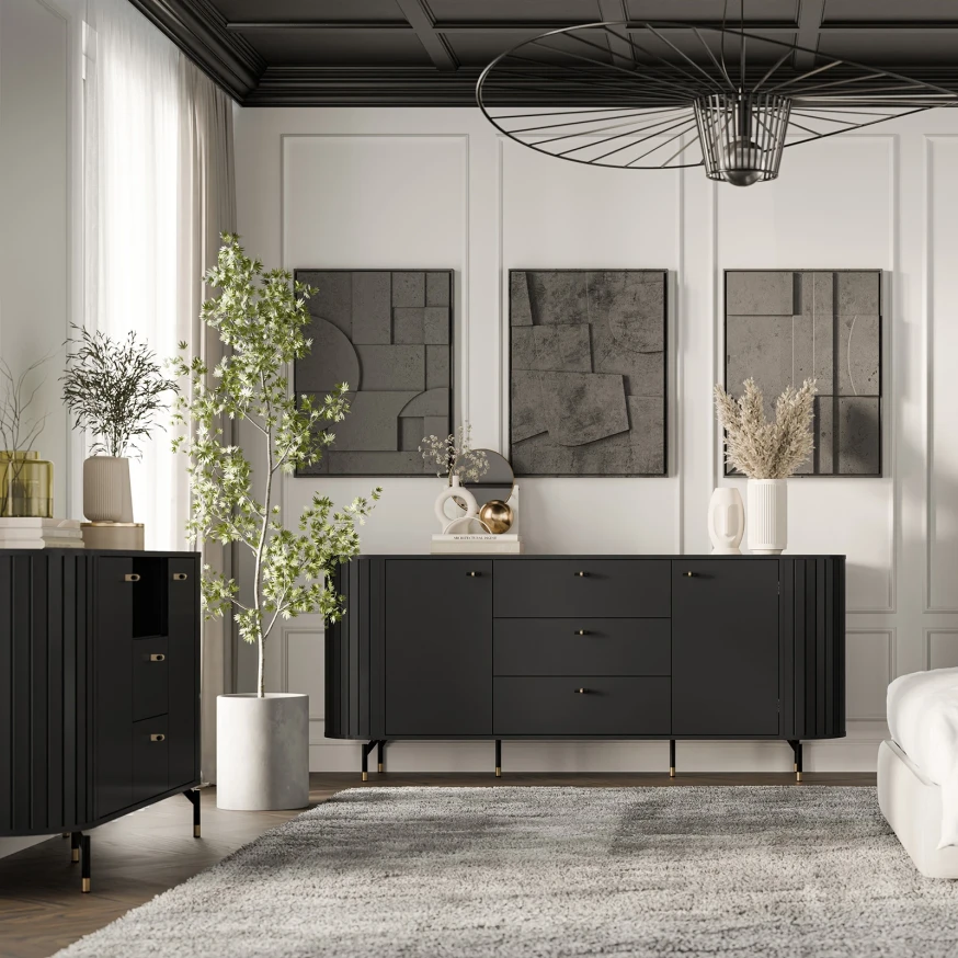 Kommode ZOEVA ZA4 mit Rillen